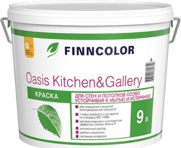 FINNCOLOR водоэмульсионная Oasis Kitchen and Gallery 9 л, белый