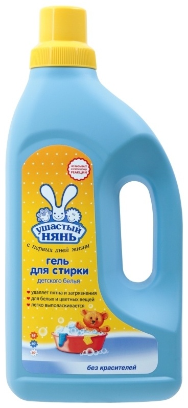 Гель Ушастый нянь Для детского белья для белых и светлых тканей, 1.2 л