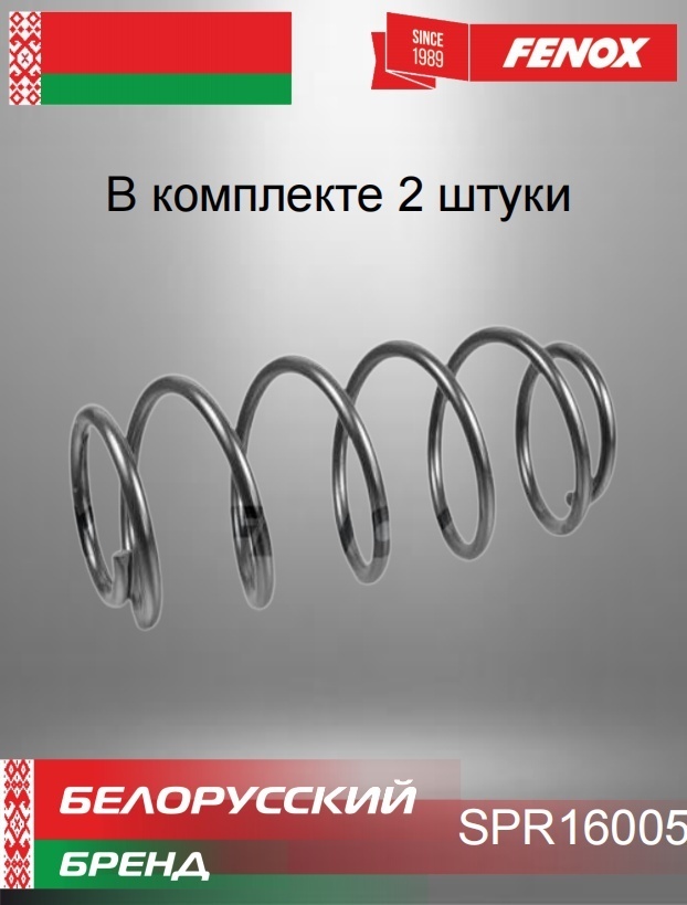 FENOX пружина передней подвески SPR16005
