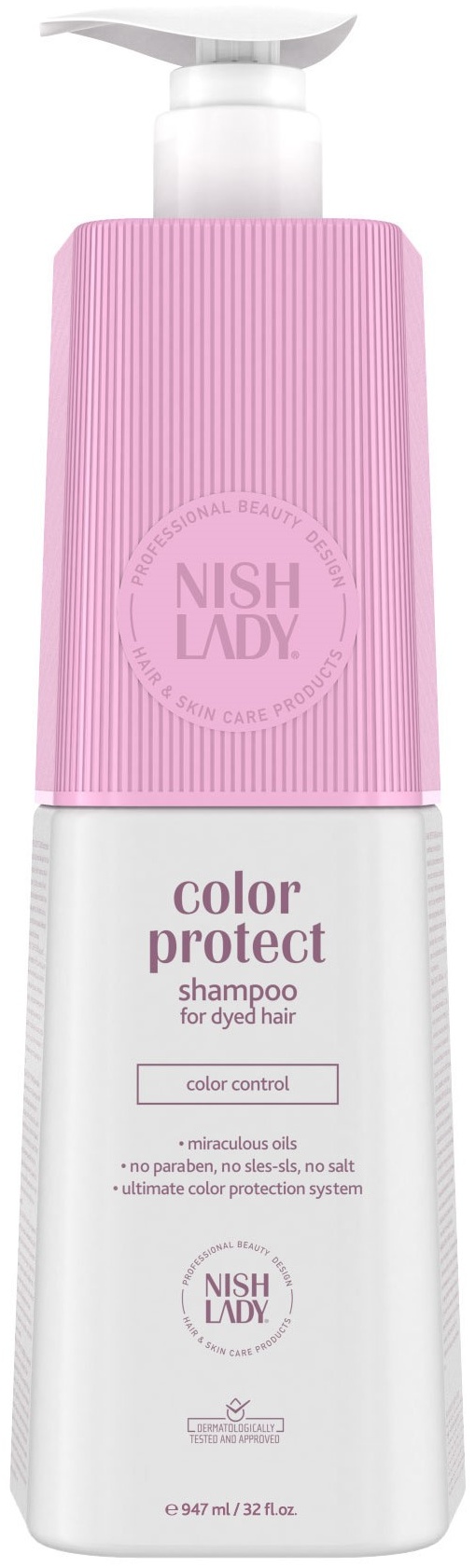 NISHLADY Линия для ухода за окрашенными волосами "COLOR PROTECT" шампунь 946 мл