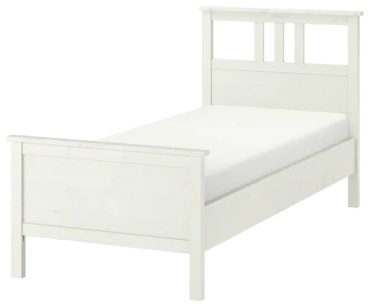 Кровать IKEA Хемнэс 59210807, 90х200, без подъёмного механизма, белый