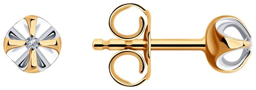 Серьги SOKOLOV EAR-SO-585-680709 вес 0.94 г золото, бриллиант
