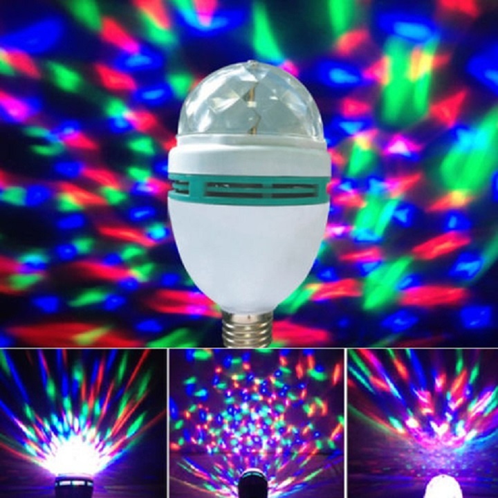 LED 3W E27, светодиодная, RGB