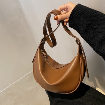 Сумка багет Omg shop искусственная кожа коричневый