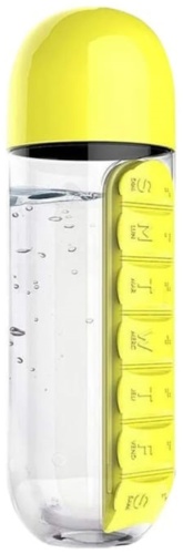 для воды с таблетницей 0.6 л, пластик