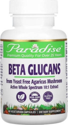 Paradise Herbs БАД Beta Glucans 60 капсул