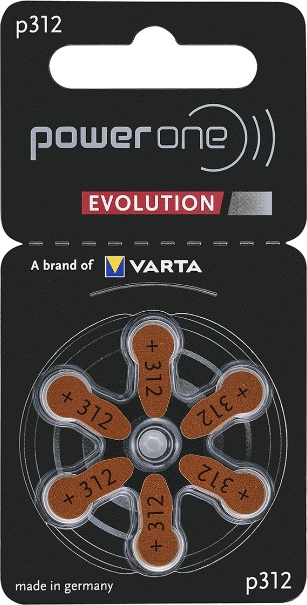 Power One батарейки Evolution ZA312/PR41 6