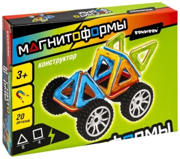 Конструктор Bondibon Магнитоформы Машина ВВ4403, деталей 20 шт