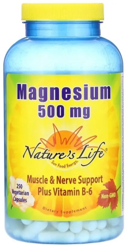 Nature's Life Magnesium, 500 mg, 250 капсул
