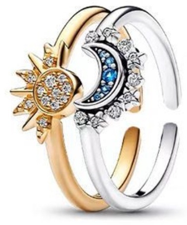 Кольцо KADA jewellery размер регулируемый нержавеющая сталь, цирконий