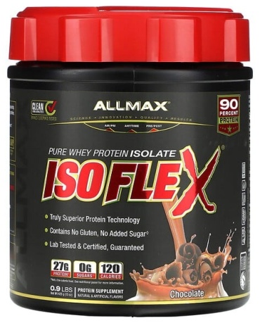 ALLMAX Isoflex, чистый изолят сывороточного протеина, шоколад шоколад 425 г