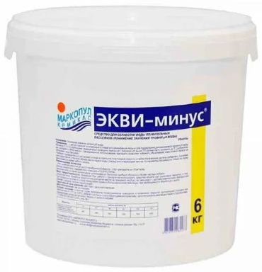 Химия для бассейна Маркопул Кемиклс Экви-минус 6 кг порошок 6 кг,