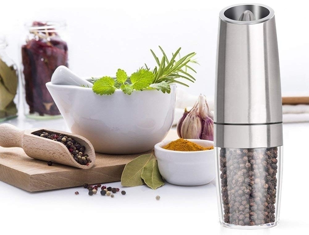 Umaison гравитационная Gravity Pepper Grinder серебристый