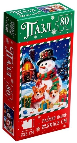 Puzzle Time Весёлый снеговичок 9863016 80 деталей
