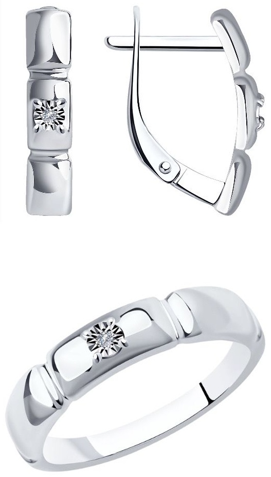 SOKOLOV 87020045 87010041 вес 4.37 г серебро, бриллиант