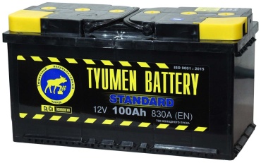 Tyumen Standard 6CT-100Ah -/+