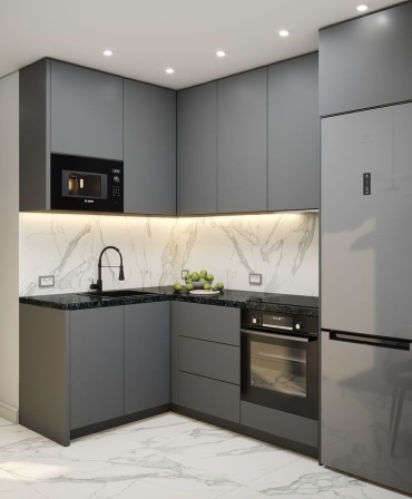 Кухонный гарнитур LN House , 500x270х60 см, ЛДСП, серый