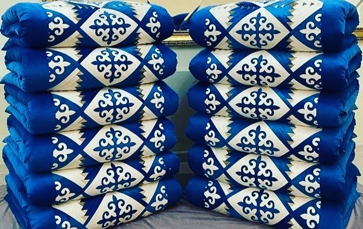 Асыл әжемнің көрпелері корпе 200x80 см, вата, синий