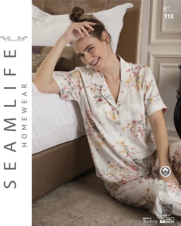 Пижама Seamlife серый, белый
