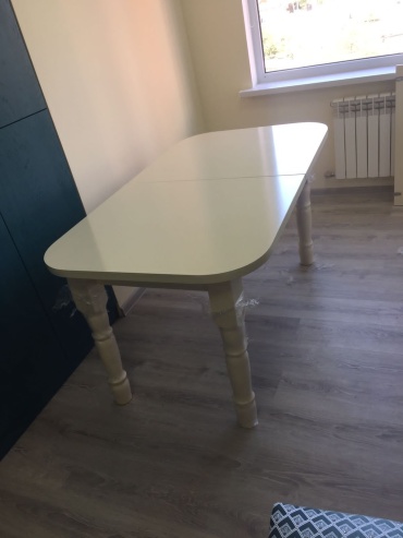 Раздвижной стол Inzhu 921, 200х90x75 см, ЛДСП, дерево, белый