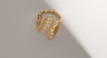 Кольцо Fashion Jewelry размер регулируемый нержавеющая сталь, без вставок