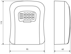 Сейф АЛЛЮР СК -01 кодовый механический замок (95х115х40 мм)