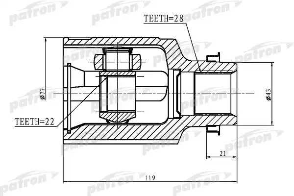 PATRON шрус PCV1364