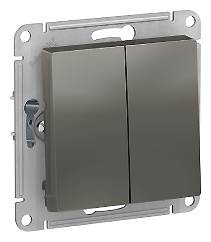 Выключатель клавишный Systeme electric ATLAS, сталь