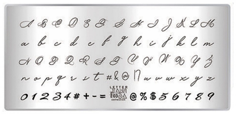 TakiDa пластины mini 03 Letter Collection