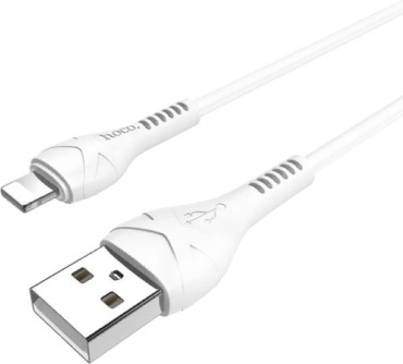 Кабель Hoco USB 2.0 (M), Lightning (M), 1 м, белый