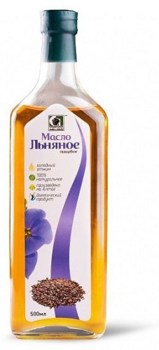 Растительное масло Сибирский Продукт льняное нерафинированное 0.5 л