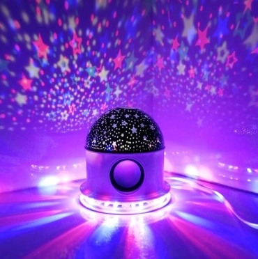 LED ночник детский настольный Z003711E1 Crystal Magic Ball Музыкальный с пультом ДУ, разноцветный