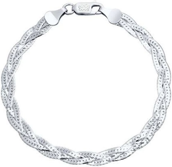 Kari jewelry 52800540 длина 17 см, вес 3.74 г серебро, плетение отсутствует