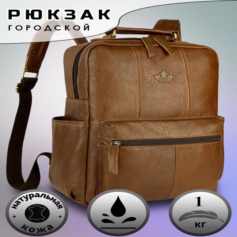 Рюкзак нейлон коричневый