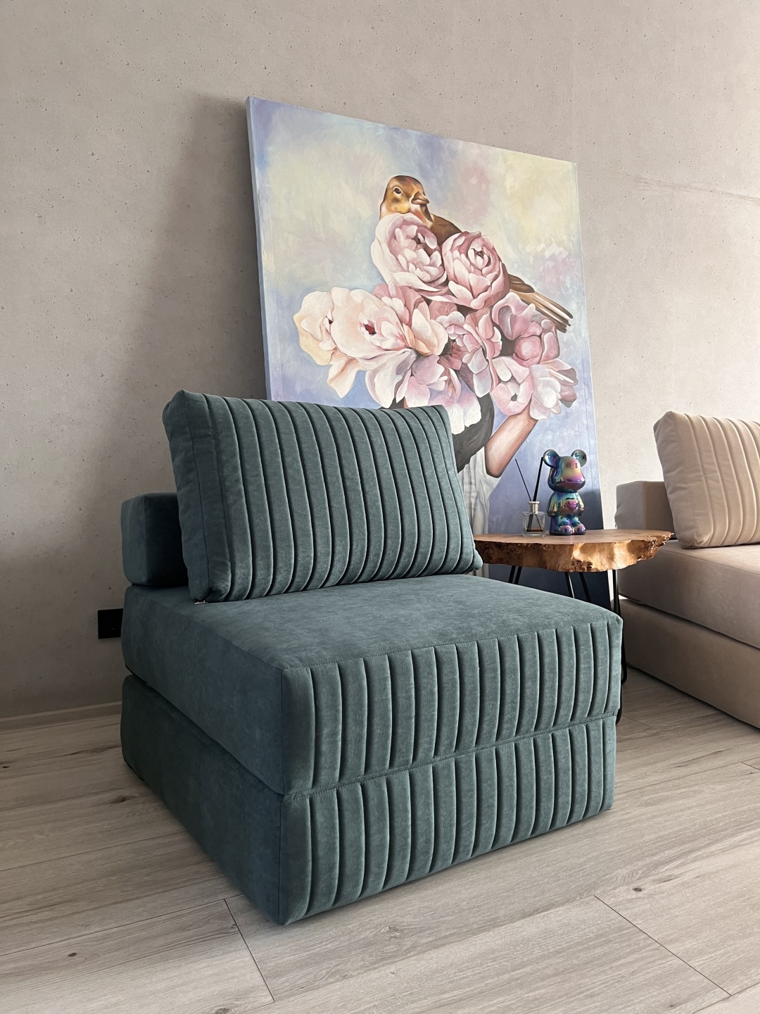 Купить Бескаркасное кресло PRESTIGE MEBEL 09, велюр, бирюзовый в Алматы ...