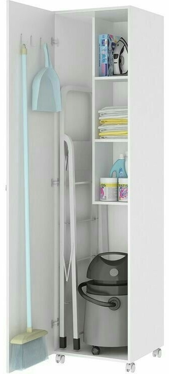 Шкаф-пенал Mebelson 888438, 42x160х34 см, белый