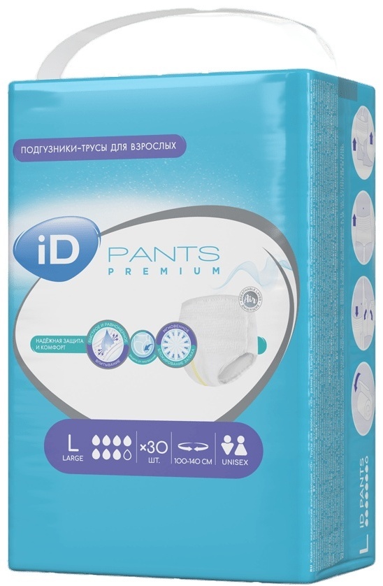 ID iD Pants Premium подгузники трусы L 30 шт