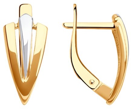 Серьги Diamant 51-120-02787-1 вес 2.17 г золото, без вставок