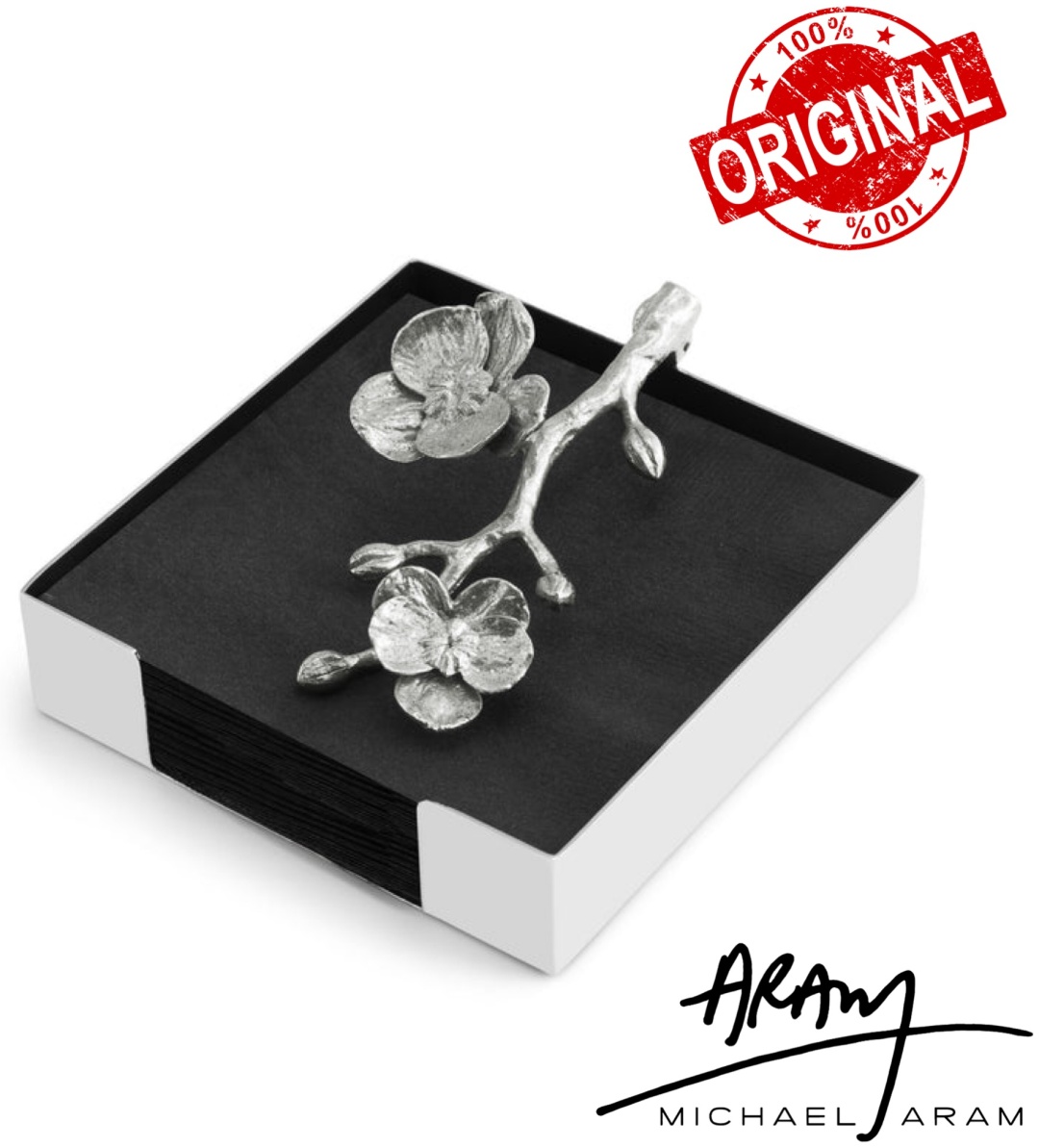 MICHAEL ARAM салфетница White Orchid, нержавеющая сталь