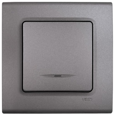 Выключатель клавишный Viko by panasonic 90402004 Lin Life GRANİT GRİSİ Переключатель гранит, дымчатый