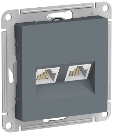 Компьютерная розетка (RJ45) Schneider Electric К057 ATLASDESIGN ATN000785, серый