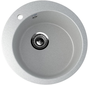 Кухонная мойка Ulgran U-405 49.5х49.5х19 см, искусственный мрамор, тон серый