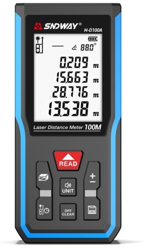Лазерный дальномер SNDWAY H-D100A, дальность до 100 м