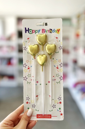 Свеча Happy birthday фигурная, 4 шт