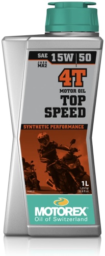 Синтетическое MOTOREX 4T TOP SPEED 15W-50 1 л