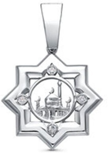 Подвеска kari jewelry 53900650 вес 1.79 г серебро, фианит