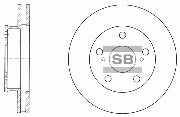 Диски Sangsin Brake передние SD4007-M