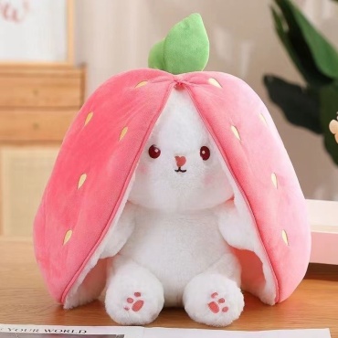 Мягкая игрушка Зайчик клубника, 50 см