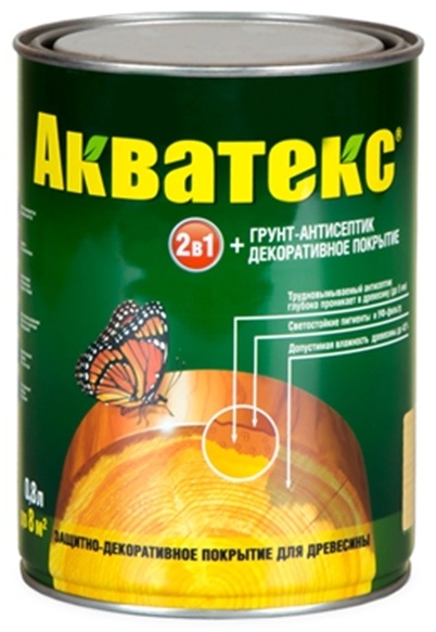 Купить Грунт-антисептик АКВАТЕКС 2 в 1 сосна 0.8 л в Алматы – Магазин ...