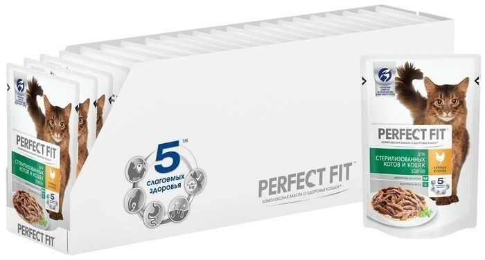 Купить Perfect Fit кусочки в соусе курица 75 г 28 шт в кредит в Алматы ...
